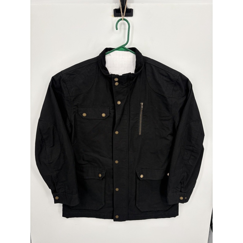 RODD & GUNN Harper Waxed Men's Jacket Field Style XL Black Barn Chore, Italy - Picture 2 of 8